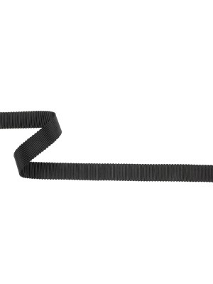 Black Recycled Polyester Petersham Grosgrain Ribbon – 12mm Black Recycled Polyester Petersham Grosgrain Ribbon – 12mm