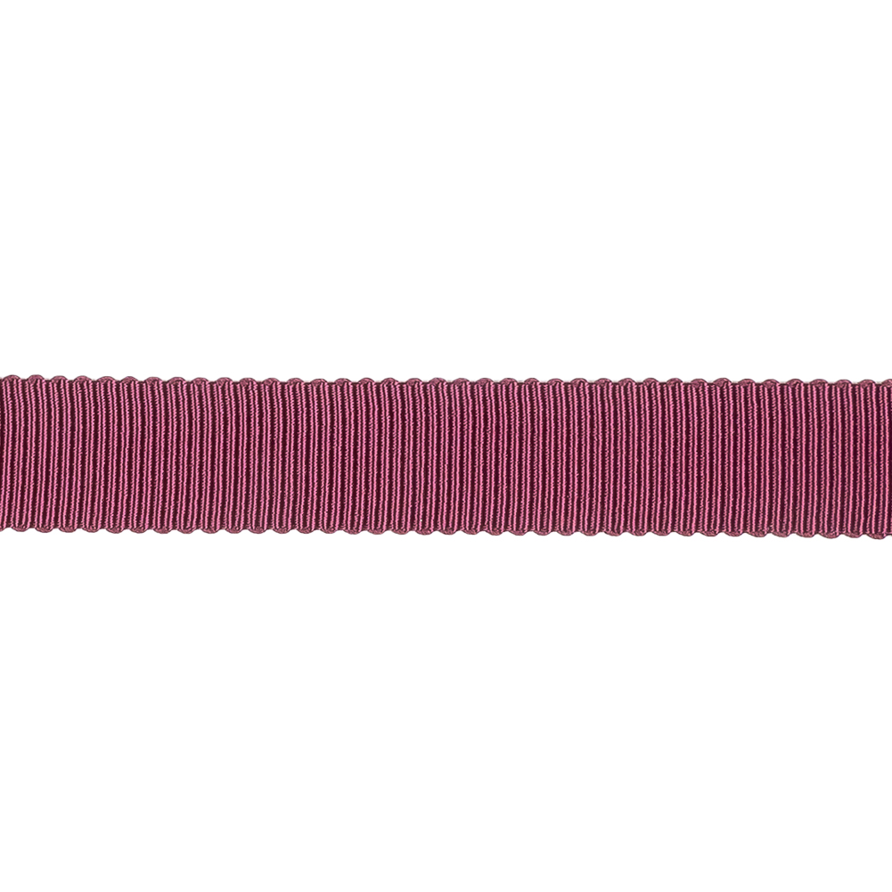 Dark Raspberry Recycled Polyester Petersham Grosgrain Ribbon - 12mm