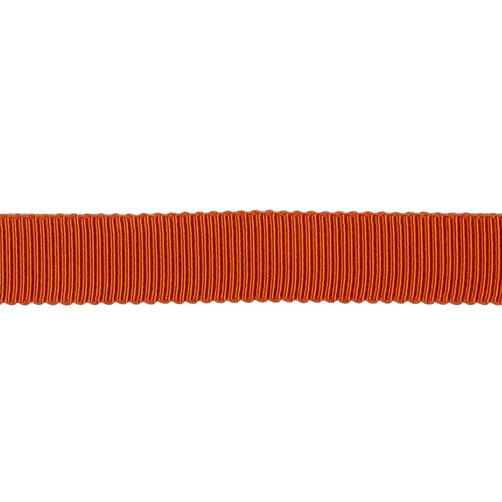 Red Orange Recycled Polyester Petersham Grosgrain Ribbon - 12mm