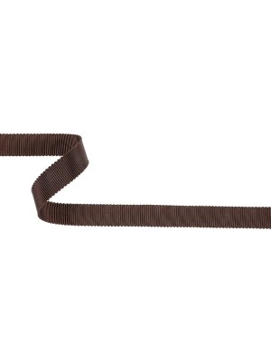 Dark Brown Recycled Polyester Petersham Grosgrain Ribbon – 12mm Dark Brown Recycled Polyester Petersham Grosgrain Ribbon – 12mm