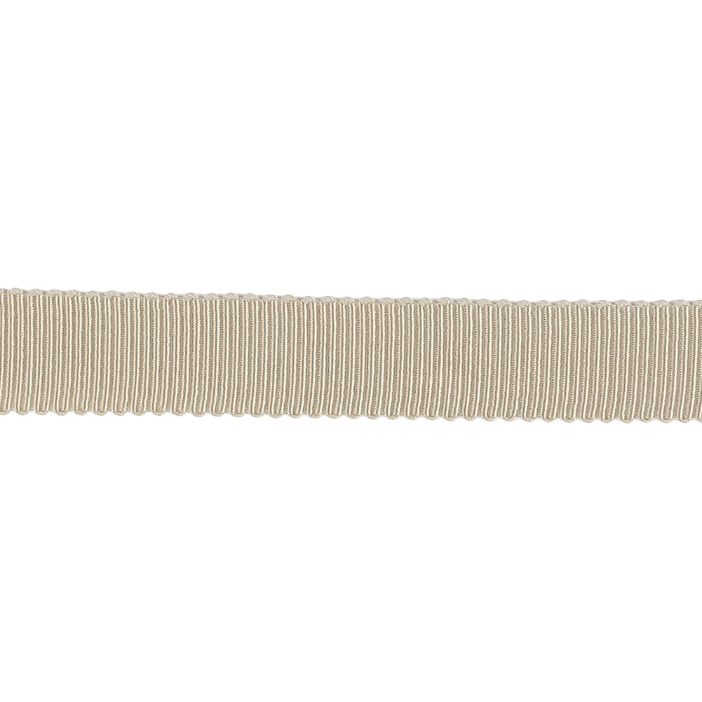 Taupe Recycled Polyester Petersham Grosgrain Ribbon - 12mm