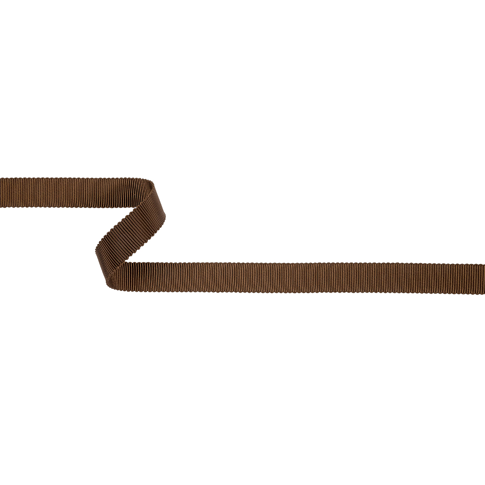 Brown Recycled Polyester Petersham Grosgrain Ribbon – 12mm Brown Recycled Polyester Petersham Grosgrain Ribbon – 12mm