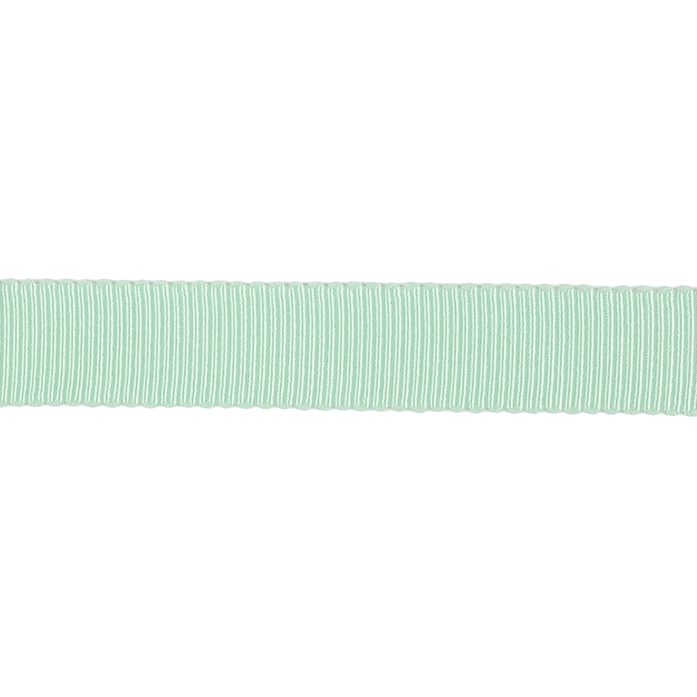 Spearmint Recycled Polyester Petersham Grosgrain Ribbon - 12mm