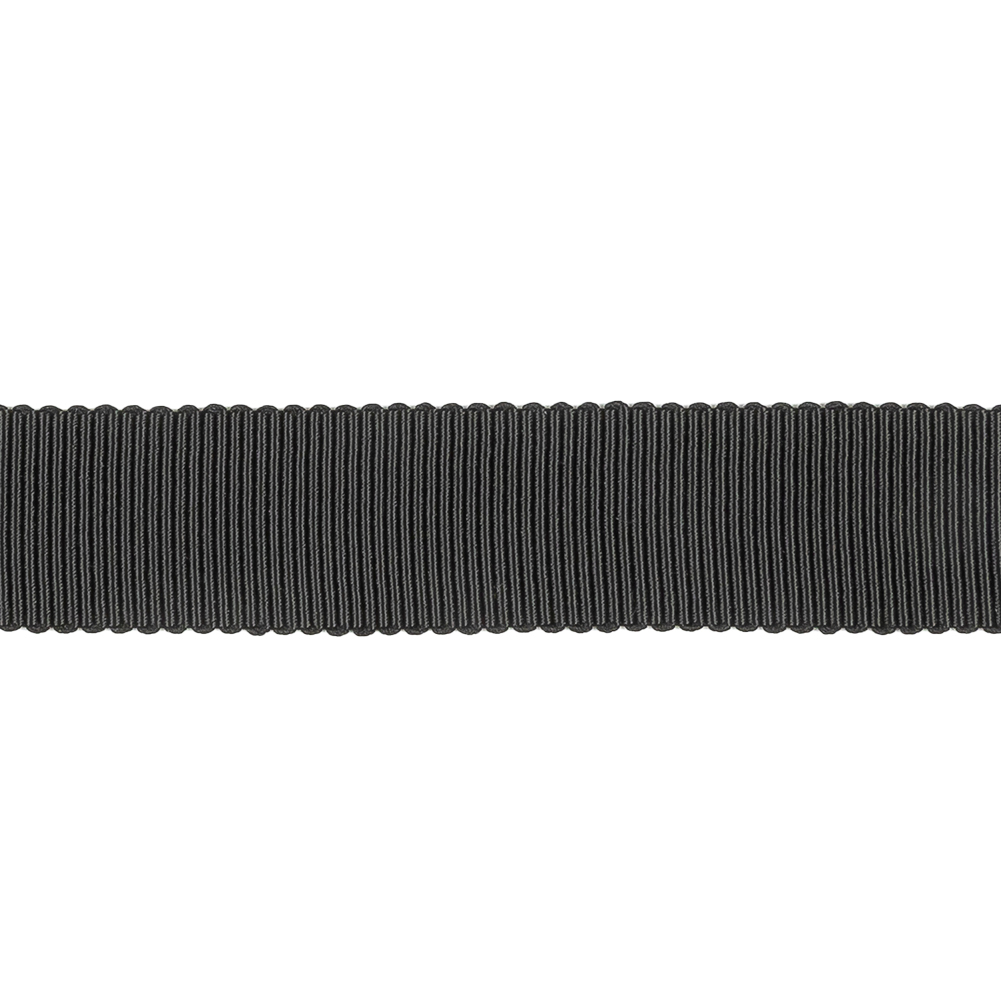 Black Recycled Polyester Petersham Grosgrain Ribbon - 15mm