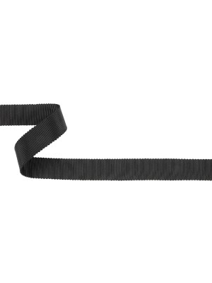 Black Recycled Polyester Petersham Grosgrain Ribbon – 15mm Black Recycled Polyester Petersham Grosgrain Ribbon – 15mm