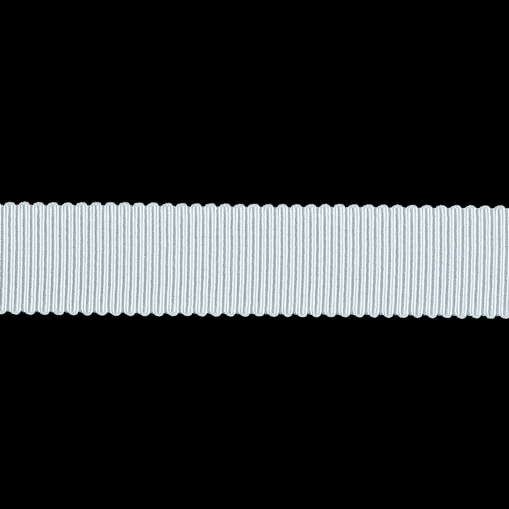 Matte White Recycled Polyester Petersham Grosgrain Ribbon - 15mm