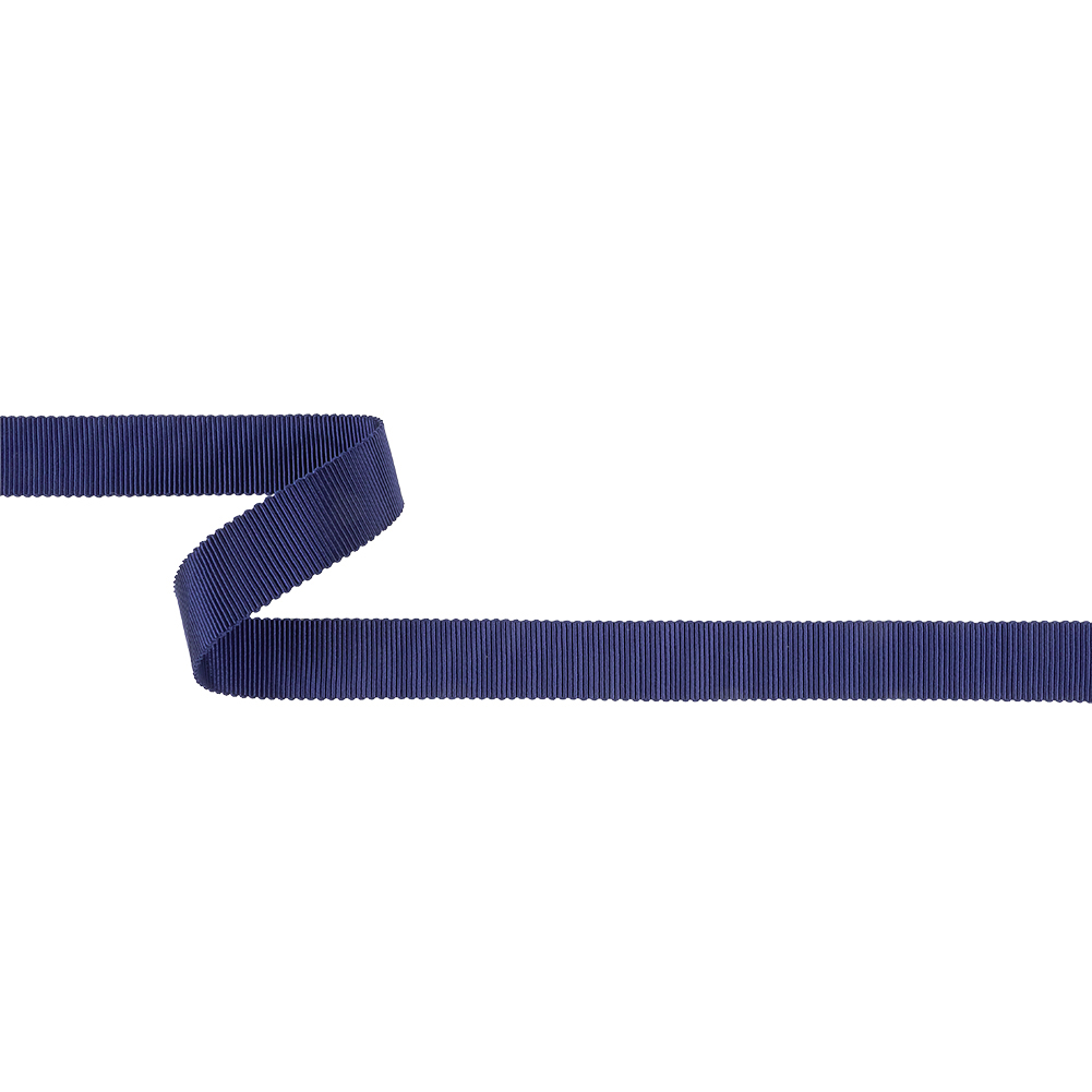 Navy Recycled Polyester Petersham Grosgrain Ribbon – 15mm Navy Recycled Polyester Petersham Grosgrain Ribbon – 15mm