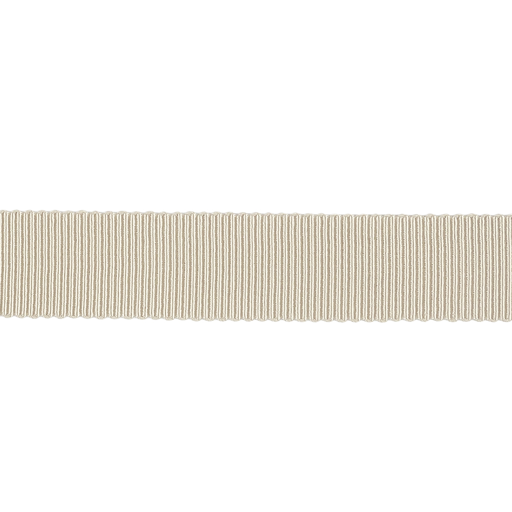 Taupe Recycled Polyester Petersham Grosgrain Ribbon - 15mm