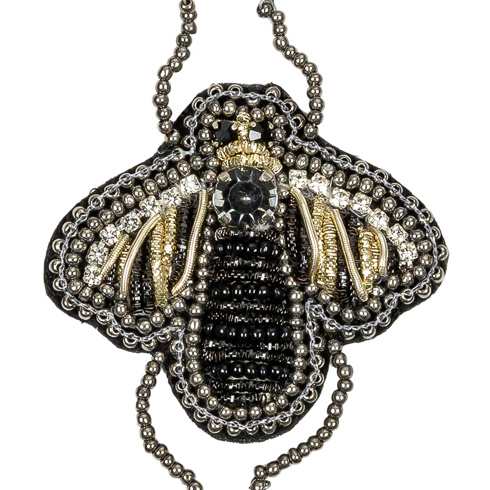 Gold and Black Bee Rhinestone and Glass Beaded Applique – 2″ X 1.875″ Gold and Black Bee Rhinestone and Glass Beaded Applique – 2″ X 1.875″