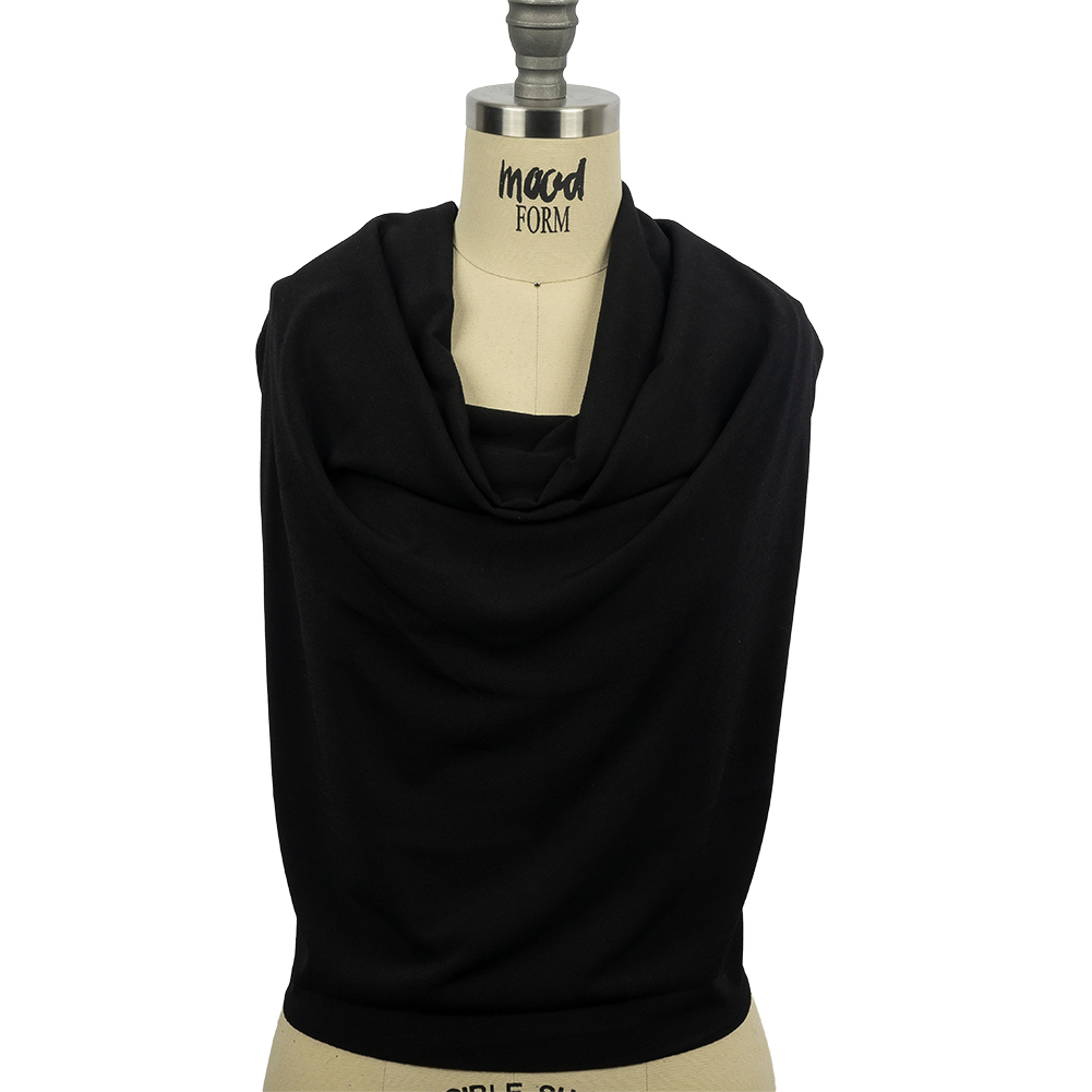 Stretch Polyester Crepe Knit – Black – Arabesque Collection Stretch Polyester Crepe Knit – Black – Arabesque Collection
