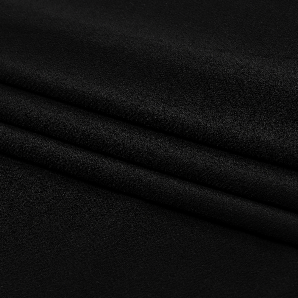 Stretch Polyester Crepe Knit – Black – Arabesque Collection Stretch Polyester Crepe Knit – Black – Arabesque Collection