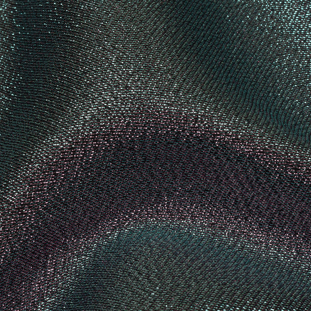 Metallic Polyester Lame - Pink and Black - Glimmer Collection