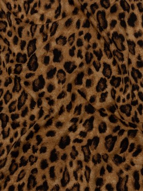 Caramel and Black Leopard Cotton and Rayon Jersey Caramel and Black Leopard Cotton and Rayon Jersey