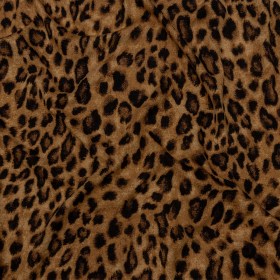 Caramel and Black Leopard Cotton and Rayon Jersey Caramel and Black Leopard Cotton and Rayon Jersey