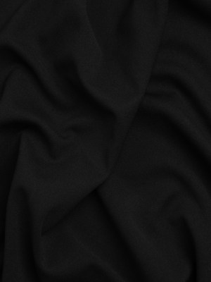 Black Polyester Interlock Knit Black Polyester Interlock Knit