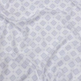 Lilac and White Decorated Diamonds Cotton Jersey Lilac and White Decorated Diamonds Cotton Jersey