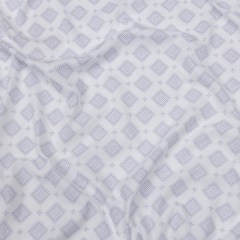 Lilac and White Decorated Diamonds Cotton Jersey Lilac and White Decorated Diamonds Cotton Jersey