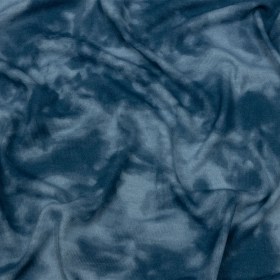 Indigo Tie Dye Stretch Rayon and Polyester Sweater Knit Indigo Tie Dye Stretch Rayon and Polyester Sweater Knit