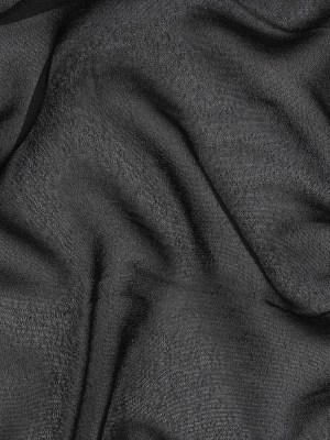 Famous Australian Designer Black Viscose Georgette Famous Australian Designer Black Viscose Georgette