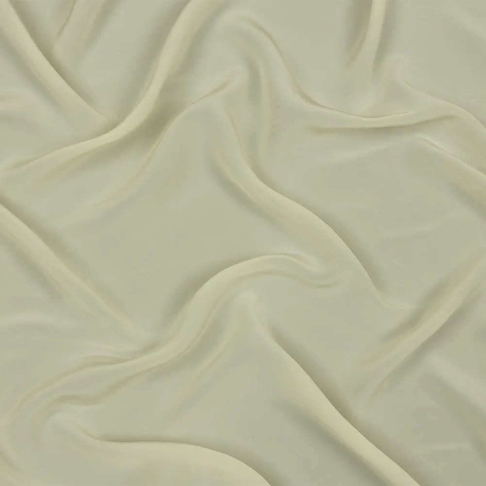 Famous Australian Designer Cream Viscose Crepe de Chine Famous Australian Designer Cream Viscose Crepe de Chine