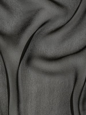 Famous Australian Designer Black Viscose Georgette Famous Australian Designer Black Viscose Georgette