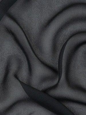 Famous Australian Designer Dark Navy Viscose Georgette Famous Australian Designer Dark Navy Viscose Georgette