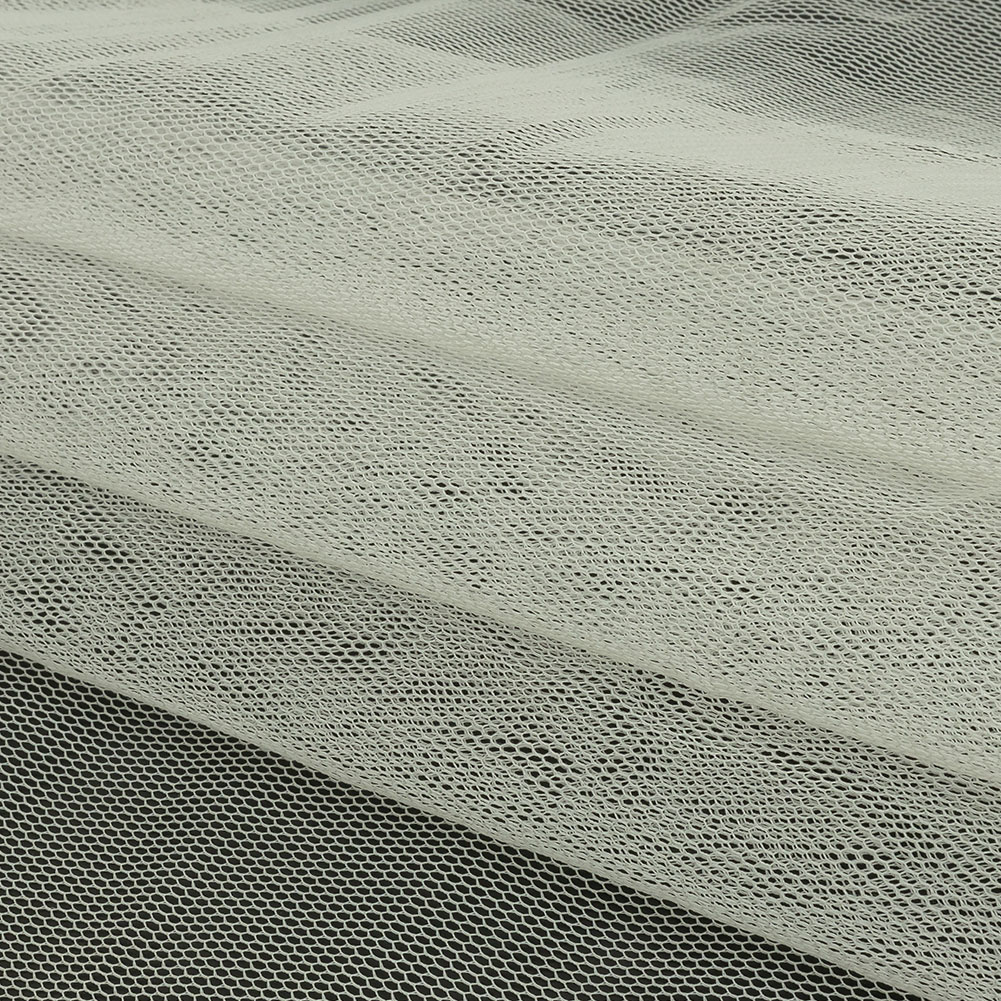 Famous Australian Designer White Stiff Polyester Tulle Famous Australian Designer White Stiff Polyester Tulle