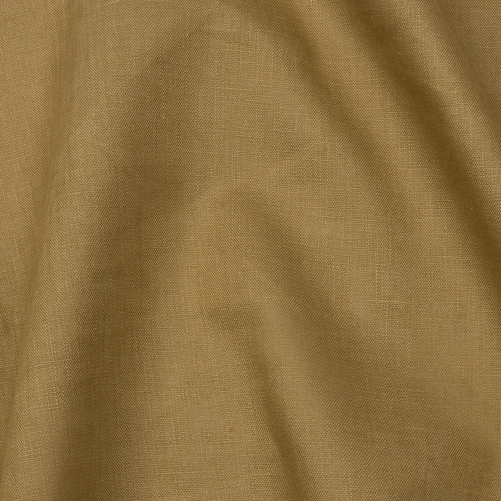 Famous Australian Designer Khaki Medium Weight Linen Woven with White Fused Backing Famous Australian Designer Khaki Medium Weight Linen Woven with White Fused Backing