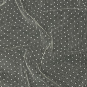 Famous Australian Designer Cream Flocked Polka Dotted Point D’esprit Famous Australian Designer Cream Flocked Polka Dotted Point D’esprit