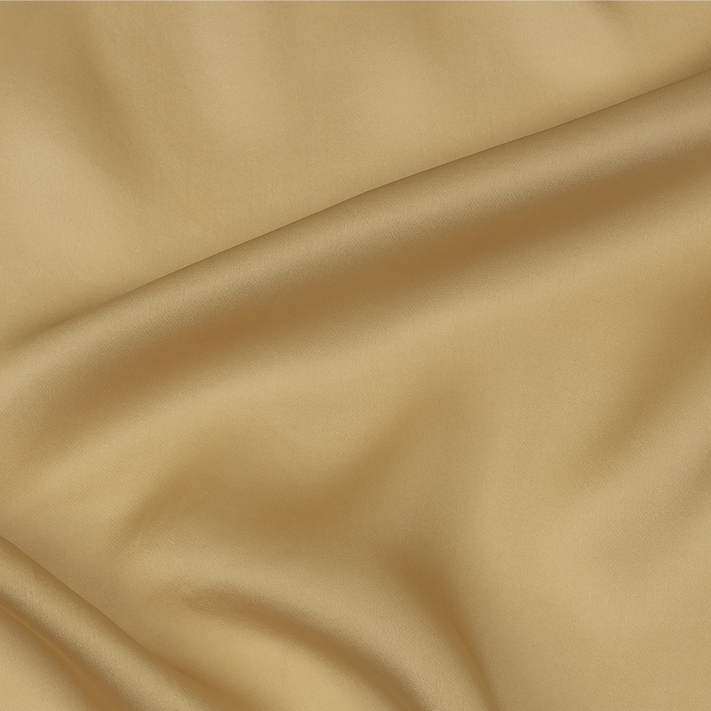 Famous Australian Designer Champagne Satin Faced Silk Chiffon Famous Australian Designer Champagne Satin Faced Silk Chiffon