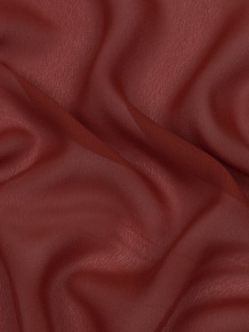 Famous Australian Designer Barn Red Viscose Georgette Famous Australian Designer Barn Red Viscose Georgette