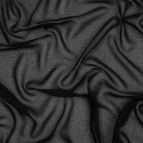 Famous Australian Designer Black Polyester Georgette Famous Australian Designer Black Polyester Georgette