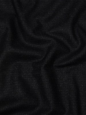 Famous Designer Navy and Black Subtle Plaid Felted Wool Heavyweight Suiting Famous Designer Navy and Black Subtle Plaid Felted Wool Heavyweight Suiting