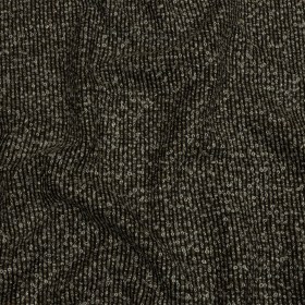 Famous Designer White, Brown and Taupe Striped Blended Wool Knit Boucle Famous Designer White, Brown and Taupe Striped Blended Wool Knit Boucle