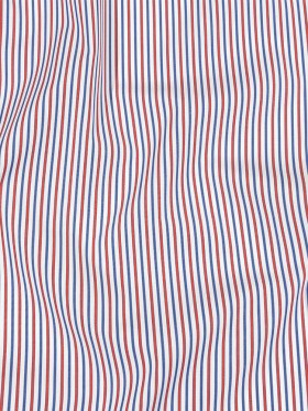 Balenciaga Italian Holly Berry, Blue and White Striped Cotton Poplin Balenciaga Italian Holly Berry, Blue and White Striped Cotton Poplin