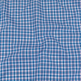 Balenciaga Italian Blue, White and True Red Plaid Cotton Shirting Balenciaga Italian Blue, White and True Red Plaid Cotton Shirting