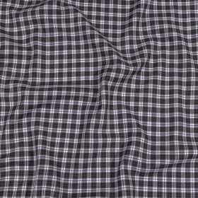 Balenciaga Italian Phantom, Gray and Blue Checked Lightweight Cotton Flannel Balenciaga Italian Phantom, Gray and Blue Checked Lightweight Cotton Flannel