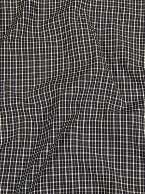 Balenciaga Italian Deep Well and White Checked Cotton Shirting Balenciaga Italian Deep Well and White Checked Cotton Shirting