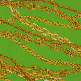 Balenciaga Italian Green and Gold Chains 9mm Neoprene with Black Backing Balenciaga Italian Green and Gold Chains 9mm Neoprene with Black Backing