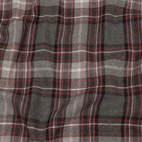 Balenciaga Italian Gray, Biking Red and Violet Ice Plaid Wool Twill Balenciaga Italian Gray, Biking Red and Violet Ice Plaid Wool Twill