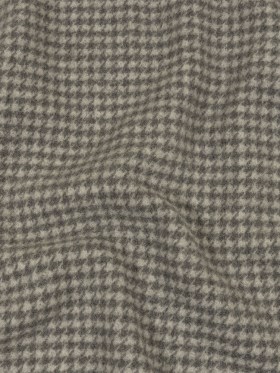 Balenciaga Italian Gray Houndstooth Brushed Blended Wool Coating Balenciaga Italian Gray Houndstooth Brushed Blended Wool Coating