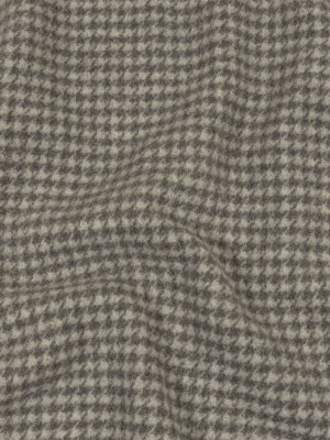 Balenciaga Italian Gray Houndstooth Brushed Blended Wool Coating Balenciaga Italian Gray Houndstooth Brushed Blended Wool Coating
