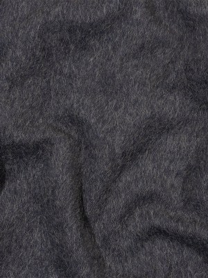 Fur-Like Alpaca and Wool Coating by Balenciaga – Heathered Silver and Black – Made in Italy Fur-Like Alpaca and Wool Coating by Balenciaga – Heathered Silver and Black – Made in Italy