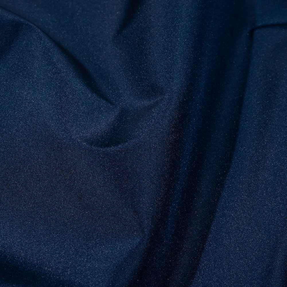 Balenciaga Italian Dark Blue Polyester and Viscose Micro Faille Balenciaga Italian Dark Blue Polyester and Viscose Micro Faille