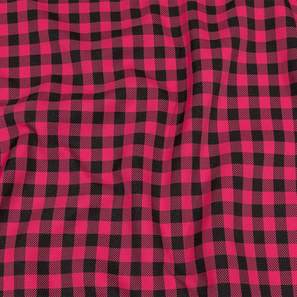 Balenciaga Italian Pink and Meteorite Gingham Check Polyester Twill Balenciaga Italian Pink and Meteorite Gingham Check Polyester Twill