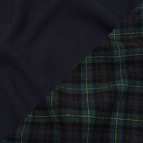 Balenciaga Italian Navy, Green and Yellow Tartan Brushed Double Cloth Blended Wool and Cashmere Twill Coating Balenciaga Italian Navy, Green and Yellow Tartan Brushed Double Cloth Blended Wool and Cashmere Twill Coating