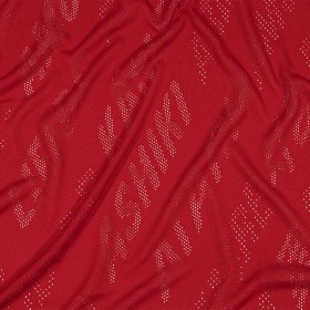 Balenciaga Italian Red Words of Love Perforated Polyester and Cupro Jersey Balenciaga Italian Red Words of Love Perforated Polyester and Cupro Jersey