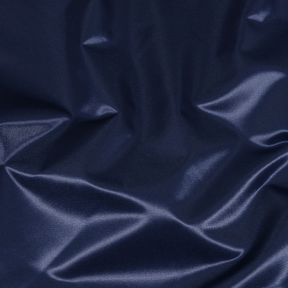 Cotton Twill Fabric | Balenciaga Italian Navy Nylon Satin  display picture 2