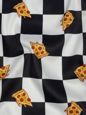 Mercerized Organic Egyptian Cotton Shirting – Black, White and Yellow Pizza Check – Ravello Collection Mercerized Organic Egyptian Cotton Shirting – Black, White and Yellow Pizza Check – Ravello Collection