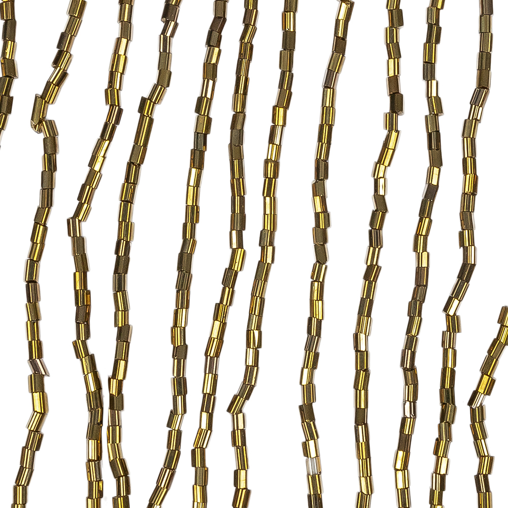 Dark Gold Beaded Fringe on Braided Lip – 5″ Dark Gold Beaded Fringe on Braided Lip – 5″